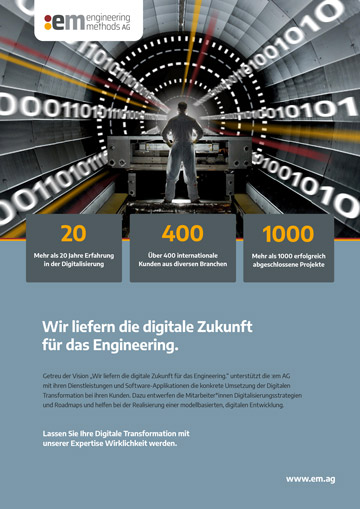 Unternehmensbroschüre :em engineering methods AG liefert die digitale Zukunft für das Engineering