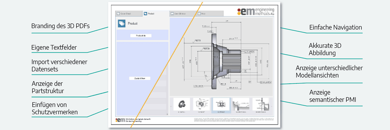 DataPackage Studio verbindet Elysium (CAD-Lösungen) mit flexibler Anpassung von 3D-PDF